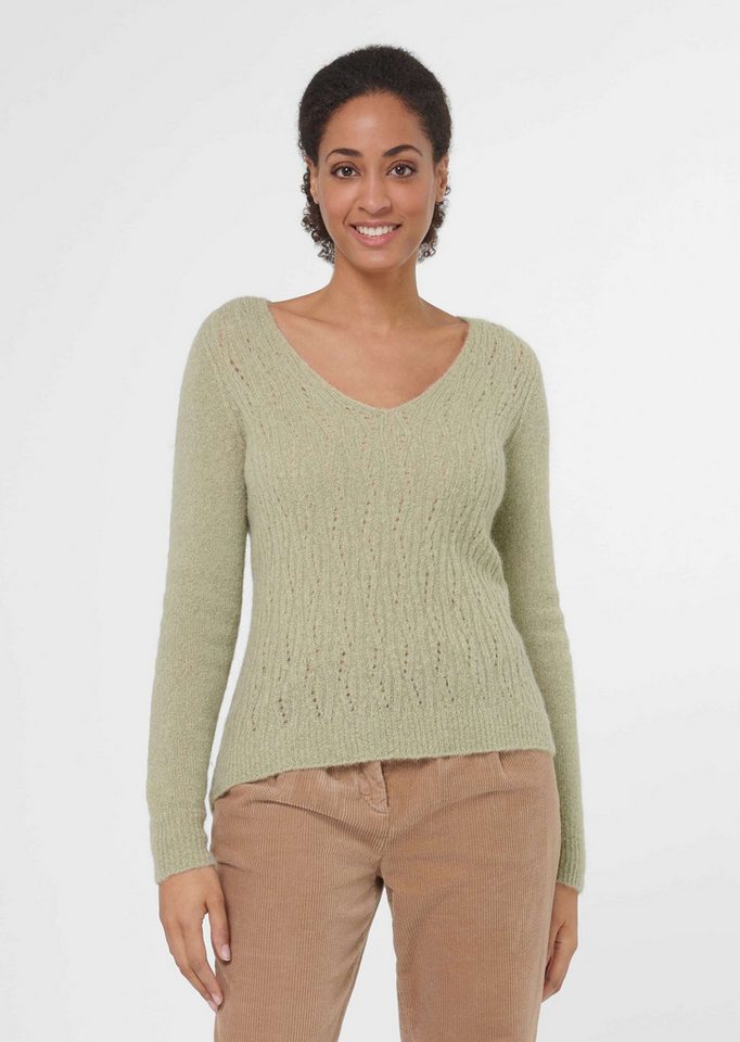 MADELEINE Strickpullover Ajour-Pullover aus Alpaka- Mischung von MADELEINE