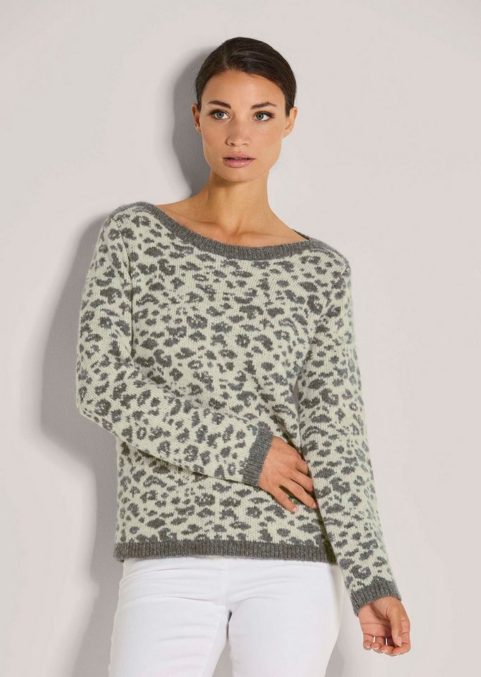 MADELEINE Strickpullover Eleganter Strick mit U-Boot-Ausschnitt Modischer Jacquardpullover mit Allover-Dessin, schmeichelnde Passform MADELEINE Strickpullover Eleganter Strick mit U-Boot-Ausschnitt Modischer Jacquardpullover mit Allover-Dessin, schmeichelnde Passform von MADELEINE