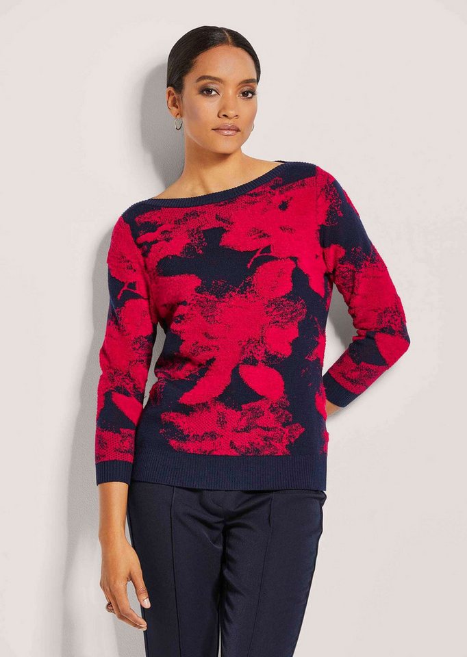 MADELEINE Strickpullover Jacquard-Pullover mit 3/4-Ärmeln von MADELEINE