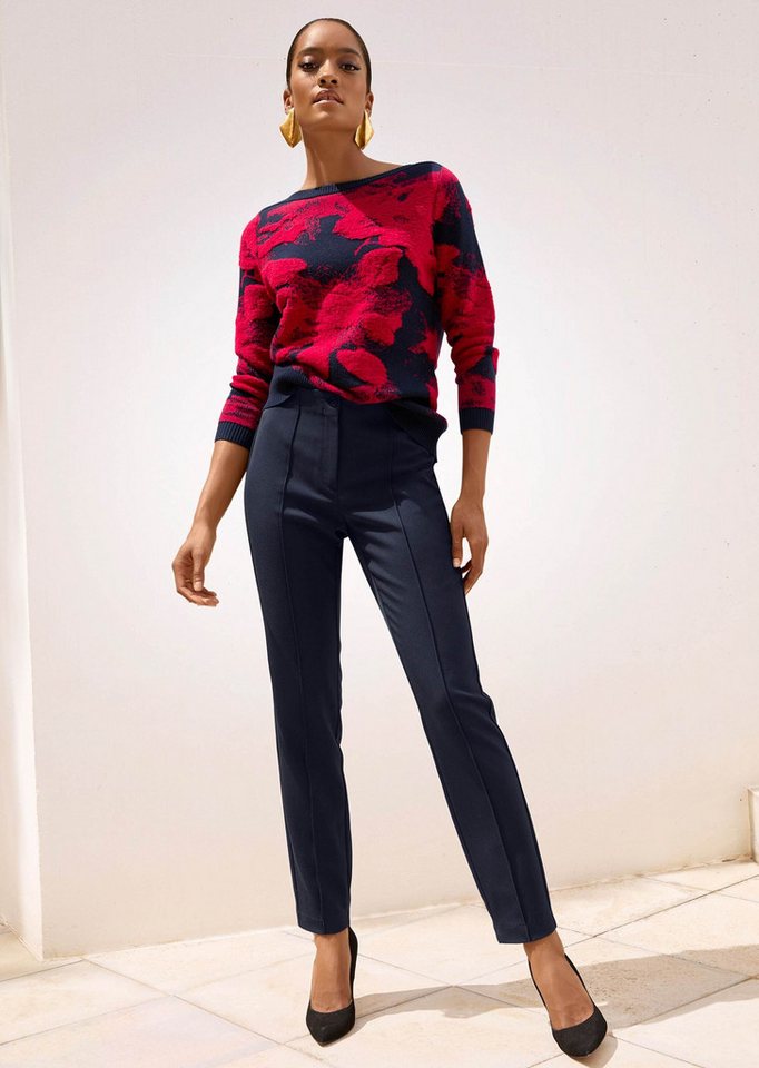 MADELEINE Strickpullover Jacquard-Pullover mit 3/4-Ärmeln von MADELEINE