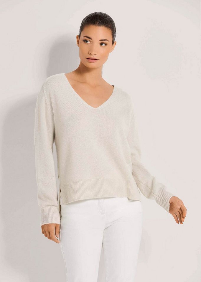 MADELEINE Strickpullover Kaschmir-Pullover mit V-Ausschnitt von MADELEINE
