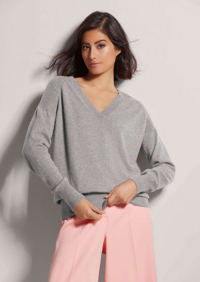 MADELEINE Strickpullover Kaschmirpullover mit V-Ausschnitt von MADELEINE