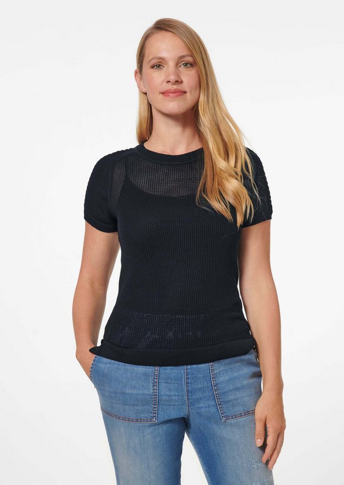 MADELEINE Strickpullover Netzpullover aus Supima-Baumwolle von MADELEINE