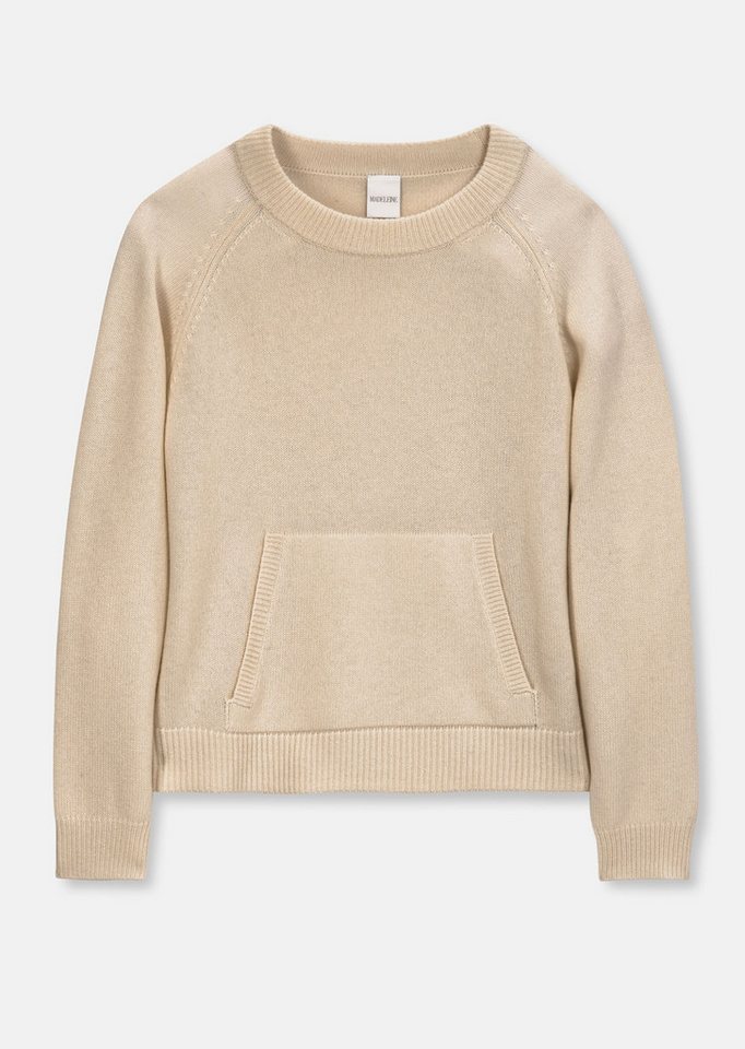 MADELEINE Strickpullover Rundhals-Pullover mit Känguru-Taschen von MADELEINE