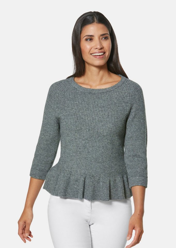 MADELEINE Strickpullover Pullover mit Schößchen von MADELEINE