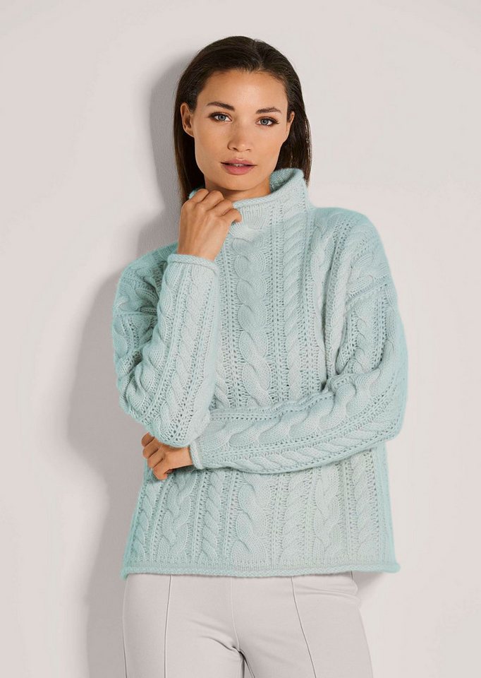 MADELEINE Strickpullover Stilvoller Grobstrickpullover mit Zopfmuster von MADELEINE