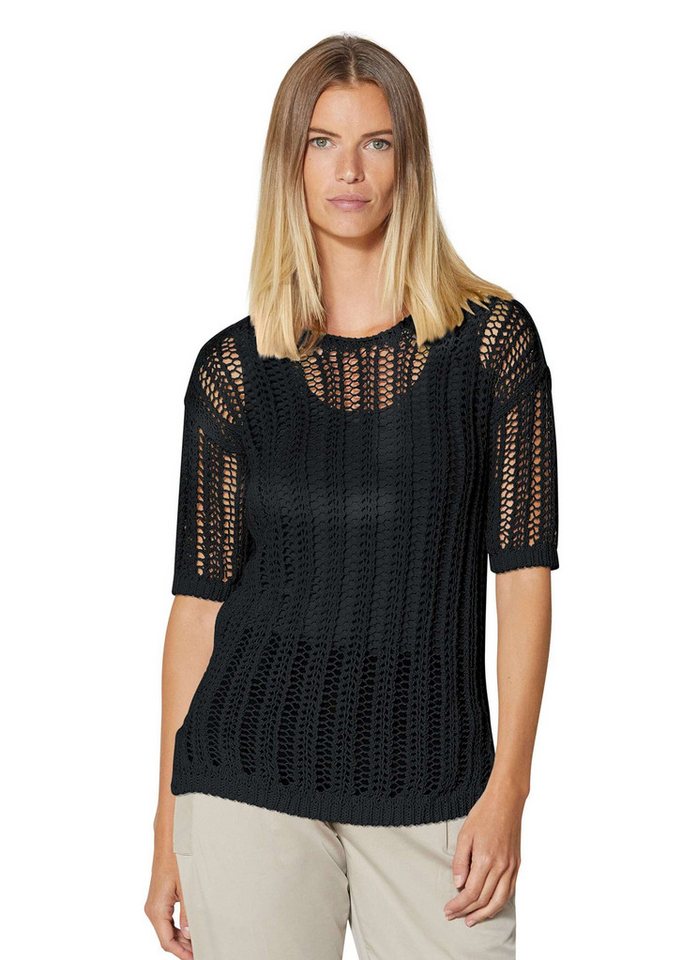 MADELEINE Strickpullover Ajourpullover aus edlem italienischem Bändchengarn von MADELEINE