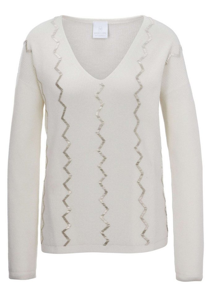 MADELEINE Strickpullover Oversize-Pullover mit aufwändiger Dekoration von MADELEINE