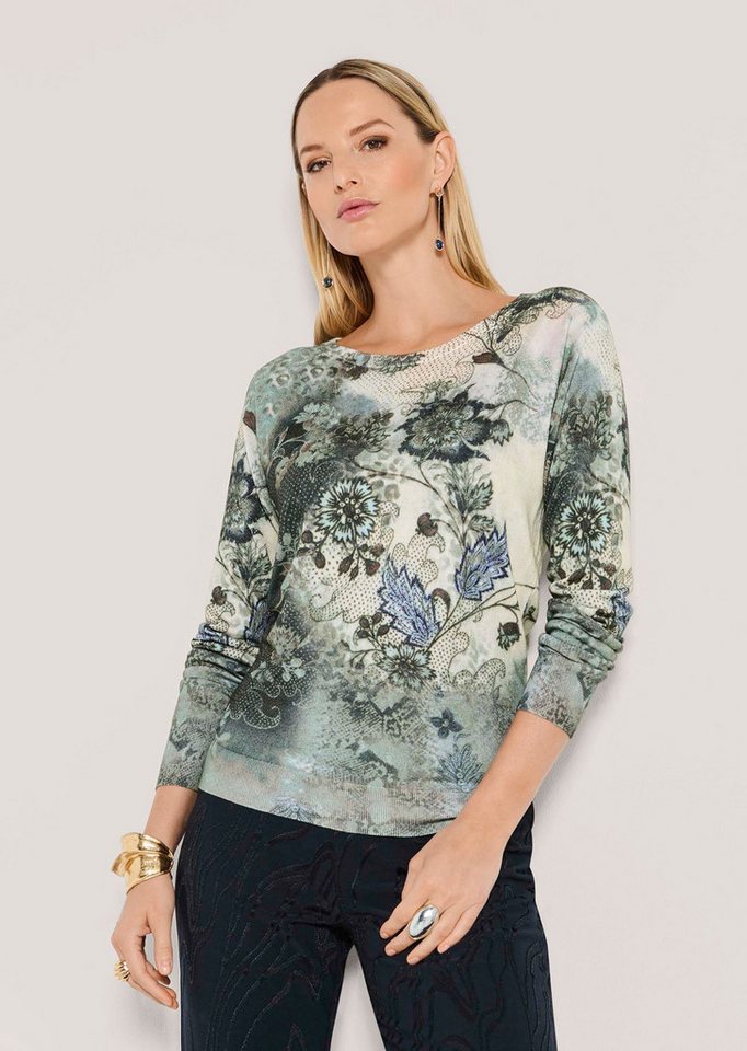 MADELEINE Strickpullover Glattstrickpullover mit Allover-Print von MADELEINE