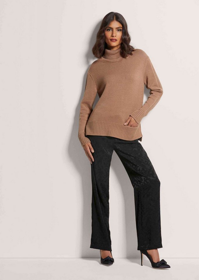 MADELEINE Strickpullover Rollkragen-Pullover mit Tasche von MADELEINE