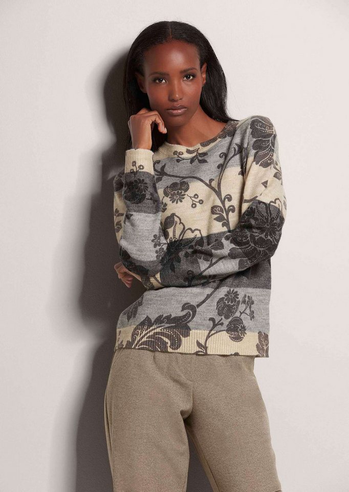 MADELEINE Strickpullover Rundhals-Pullover im Muster-Mix von MADELEINE