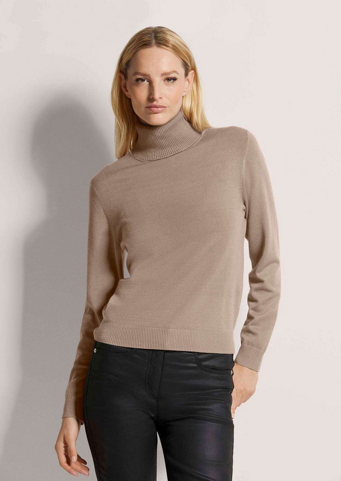 MADELEINE Strickpullover Schmaler Feinstrickpullover Schmaler Rollkragenpullover mit langen Armen von MADELEINE