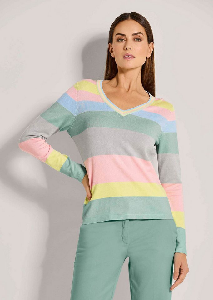 MADELEINE Strickpullover V-Pullover mit langen Ärmeln von MADELEINE