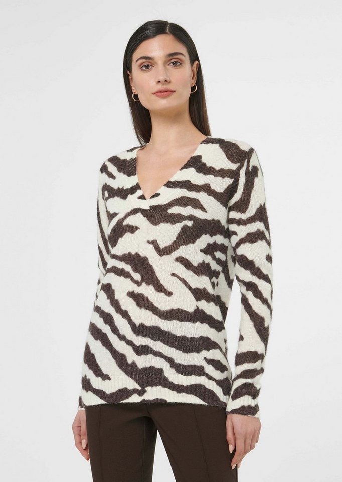 MADELEINE Strickpullover Zebra-Pullover mit flauschigem Alpaka von MADELEINE