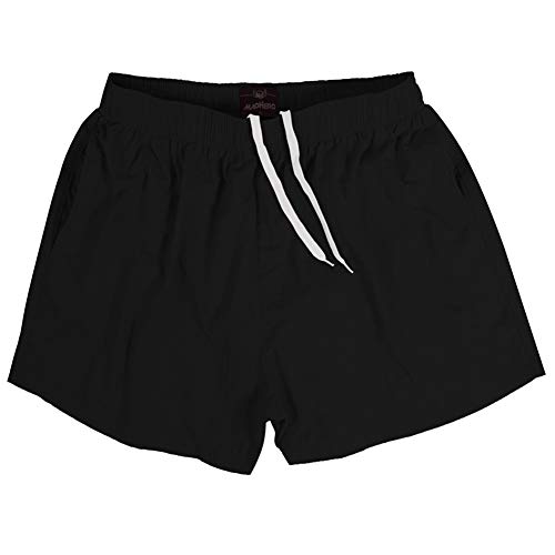 MADHERO Herren-Badehose kurz mit Netzfutter, 7,6 cm - Schwarz - Medium von MADHERO