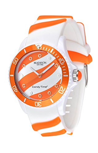 MADISON NEW YORK Unisex-Armbanduhr Candy Time Lollipop Analog Quarz Silikon U4620-04 von MADISON NEW YORK