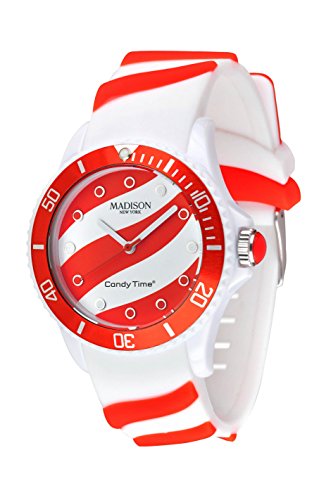 MADISON NEW YORK Unisex-Armbanduhr Candy Time Lollipop Analog Quarz Silikon U4620-11 von MADISON NEW YORK