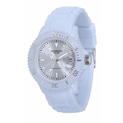 Pastell Blaue Madison New York Candy Time Unisex Armbanduhr von MADISON NEW YORK