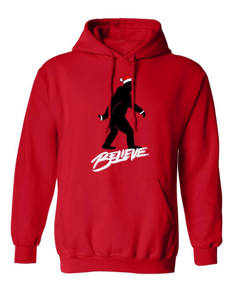 Believe Sasquatch Yeti Bigfüße Samsquanch Lustige Weihnachten Pullover Filmbezug Party Hoodie Kapuzenpullover Fleece Mlg-1107 von MADLABSTEES