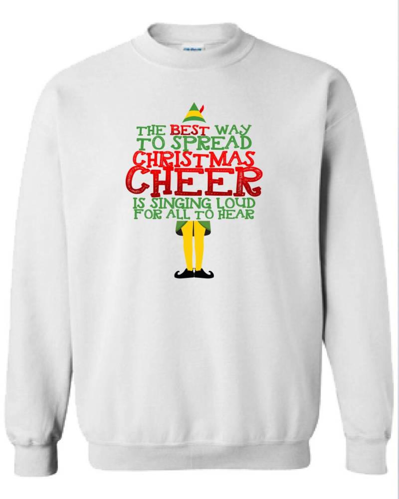 Der Beste Weg, Weihnachtsfreude Zu Verbreiten, Ist Lautes Singen, Damit Alle Es Hören Können. Rundhals-Sweatshirt, Weihnachtsfeier-Pullover von MADLABSTEES