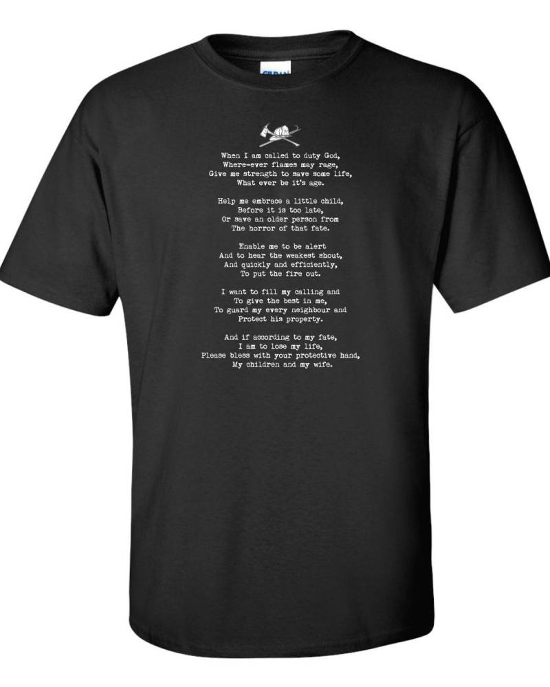 Feuerwehr-Shirt Wenn Ich Called To Duty Flames May Rage My Children Wife Ems T-Shirt Shirt Mens Ladies Womens Youth Kids Ml-540 von MADLABSTEES