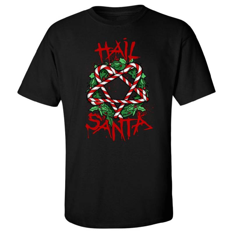 Hail Santa Christmas T-Shirt Satanic Shirt Goth, Satan, Spruch, Trendy Cool Skull Geschenk Unterstützung Great Nation Herren Damen Swag Mlg-1263 von MADLABSTEES