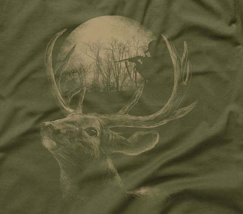 Hirsch Jäger Bock Jagd 10 Punkt Militär Bier T-Shirt Angeln Shirt Herren Damen Jugend Kinder Mlg-1179 von MADLABSTEES