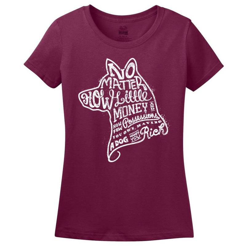No Matter How Little Money & Few Possessions You Own With A Dog Makes Rich T-Shirt Shirt Mens Ladies Womens Mlg-1222 von MADLABSTEES