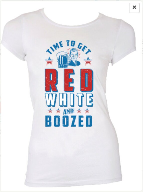 Time To Get Red White & Boozed T-Shirt Shirt United States Pride 4. Juli America Merica Cool Gift Nation Mens Ladies Swag Mlg-1038 von MADLABSTEES