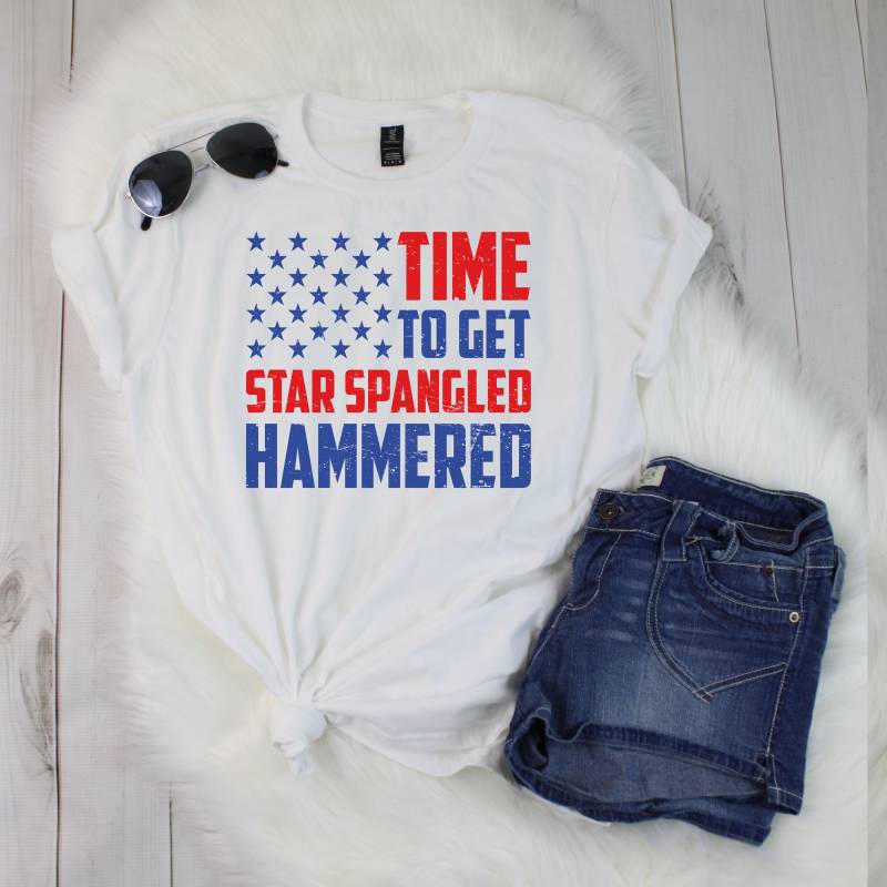Zeit, Um Star Spangled Gehämmert T-Shirt Shirt Usa Stolz 4. Juli Amerika Merica Cooles Geschenk Nation Herren Damen Swag Mlg-1039 von MADLABSTEES
