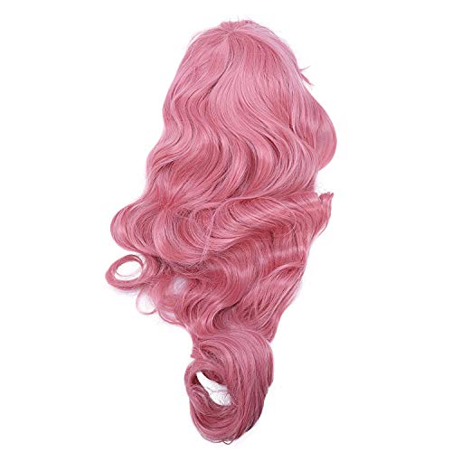 MADOC 1 Stück Frauen Langes Lockiges Haar Lange Perücke Zubehör, Rosa MADOC 1 Stück Frauen Langes Lockiges Haar Lange Perücke Zubehör, Rosa von MADOC