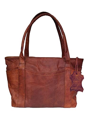 Madosh Damen Valentinstagsgeschenk, Schultertasche, echtes Leder, Braun, Braun, Medium von MADOSH - MAD OVERSHOPPING