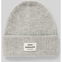 MADS NØRGAARD Beanie aus Schurwoll-Mix Modell 'Tosca Anju' in Silber Melange, Größe 1 von MADS NØRGAARD