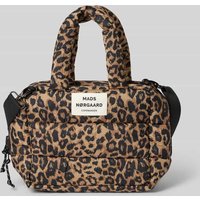 MADS NØRGAARD Handtasche mit Allover-Animal-Print Modell 'Boxy' in Mittelbraun, Größe 1 von MADS NØRGAARD