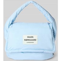 MADS NØRGAARD Handtasche mit Label-Patch und Tragegriff in Hellblau, Größe 1 von MADS NØRGAARD