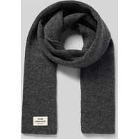 MADS NØRGAARD Schal mit Label-Detail in Anthrazit Melange, Größe 1 von MADS NØRGAARD
