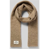 MADS NØRGAARD Schal mit Label-Detail in Taupe Melange, Größe 1 von MADS NØRGAARD