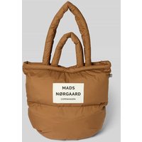 MADS NØRGAARD Shopper mit Label-Patch und Label-Detail in Camel, Größe 1 von MADS NØRGAARD