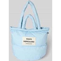 MADS NØRGAARD Shopper mit Label-Patch und Label-Detail in Hellblau, Größe 1 von MADS NØRGAARD
