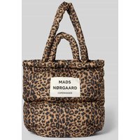 MADS NØRGAARD Tote Bag mit Logo-Patch Modell 'Pillow' in Mittelbraun, Größe 1 von MADS NØRGAARD