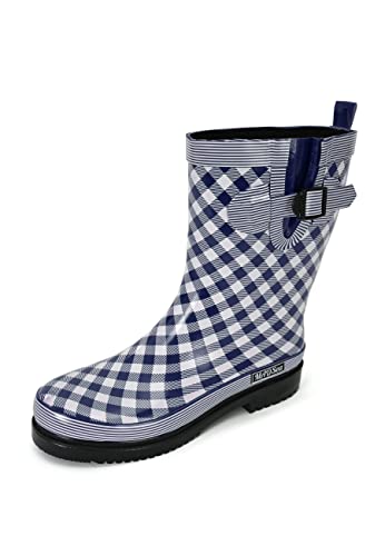 MADSea Damen Gummistiefel Ocean Checkered Halbschaft kariert, Frau:dunkelblau, Größe:37 EU von MADSea