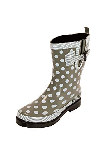 MADSea Damen Gummistiefel Ocean Oliv Punkte Halbschaft, Größe:39 EU von MADSea