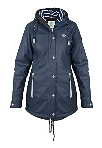 MADSea Damen Regenmantel Friesennerz Gestreiftes Innenfutter Navy, Größe:48 von MADSea