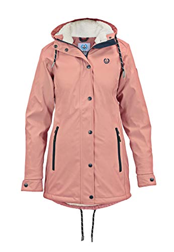 MADSea Damen Regenmantel Friesennerz mit Teddyfleece warm gefüttert Regenjacke wasserdicht, Farbe:rosa, Größe:36 von MADSea