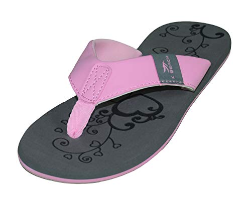 MADSea Damen Zehenstegpantolette Beach Woman | Zehentrenner Flip Flop Thong Sandale Badelatschen | Sommer Strand, grau/rosa, 39 EU von MADSea