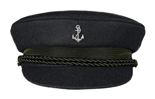 MADSea Elbsegler Premium Tuch mit Motivpin Anker silberfarben schwarz Pin, Größe:58, Pins:Anker silberfarben von MADSea