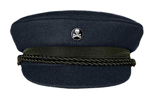 MADSea Elbsegler Premium Tuch mit Motivpin Pirat dunkelblau Pin, Größe:60, Pins:Pirat rund von MADSea