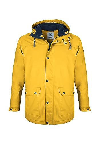 MADSea Herren Regenjacke Friesennerz warm mit Fleece gefüttert, Größe:3XL, Farbe:gelb von MADSea