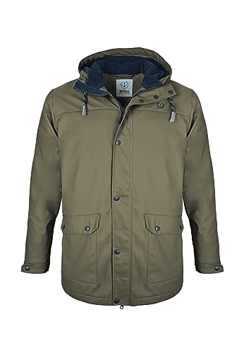 MADSea Herren Regenjacke Friesennerz warm mit Fleece gefüttert, Größe:4XL, Farbe:oliv von MADSea