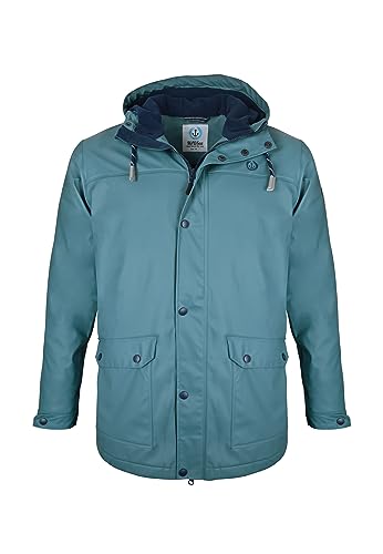 MADSea Herren Regenjacke Friesennerz warm mit Fleece gefüttert, Größe:XL, Farbe:petrolblau von MADSea